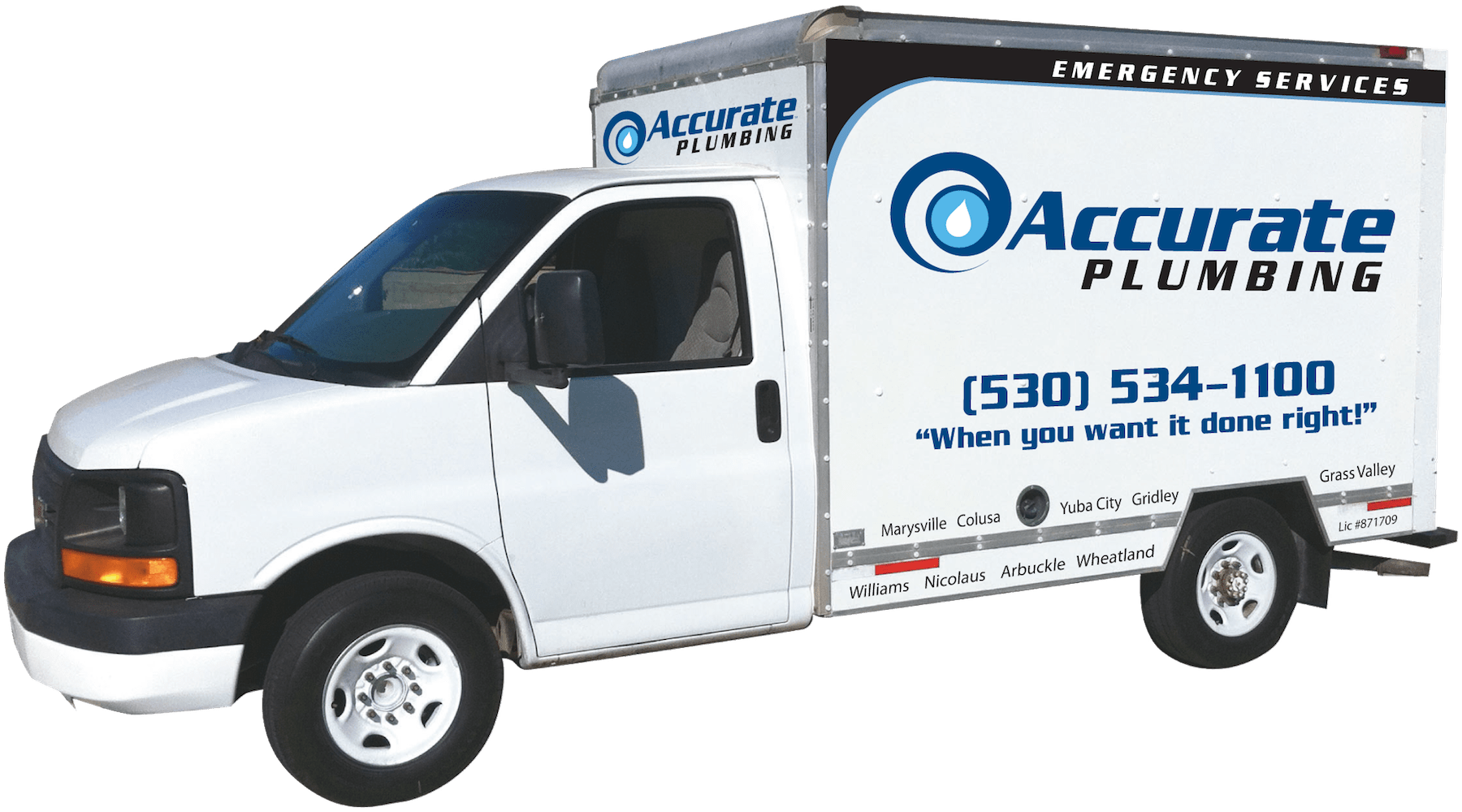 Accurate Plumbing Truck Yuba City