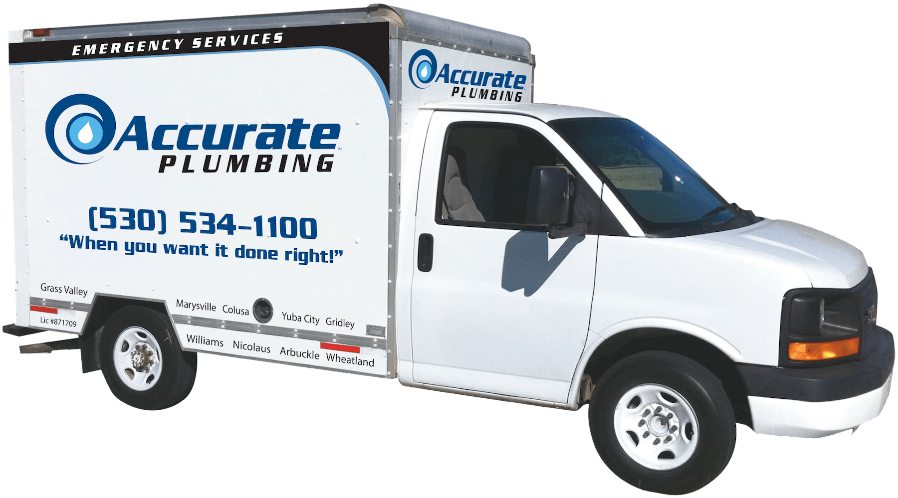 Accurate Plumbing Truck Yuba City